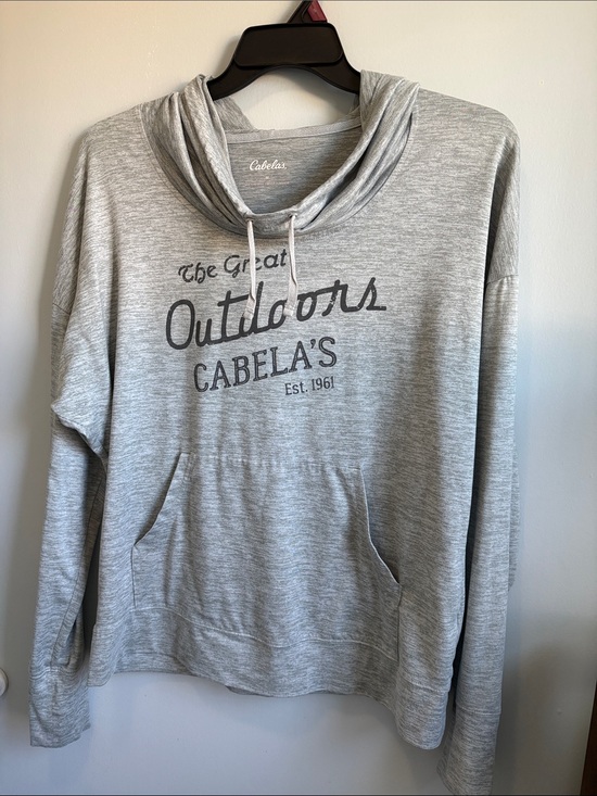 Cabela's Sweaters - Cabela's Light Gray Cowl Neck Pullover Sweater